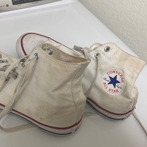 Converses all star white high top sneakers